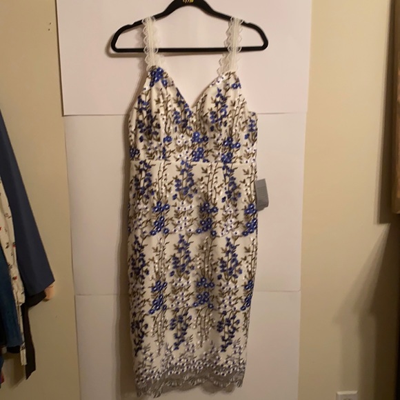 Bronx And Banco Poppy Floral Dress Sz L - Picture 4 of 12